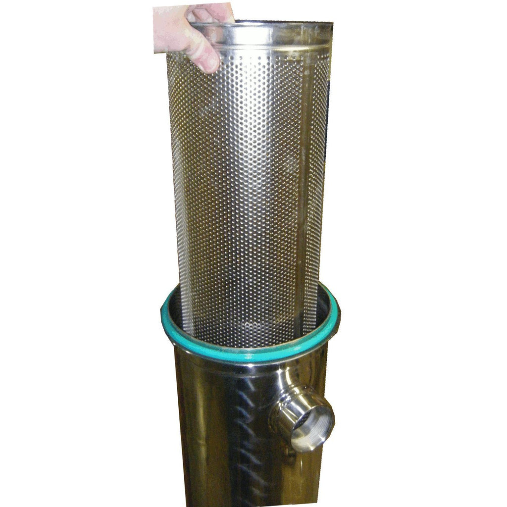 Strainer basket in stainless steel for filter vessel