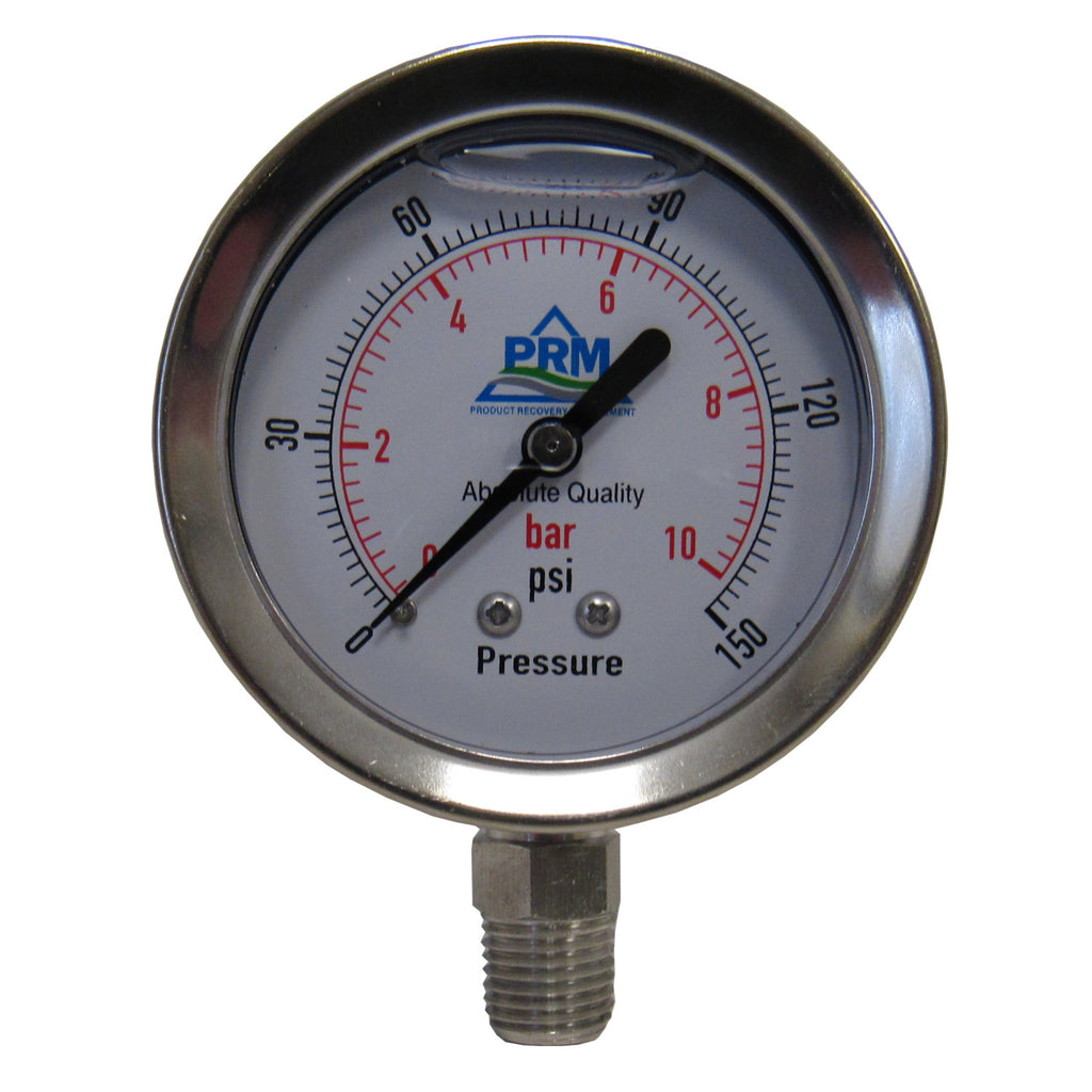 0-150 PSI Pressure Gauge 2.5" 304 Stainless Steel Case