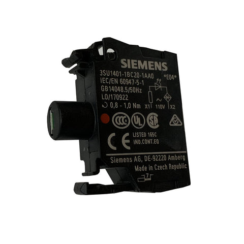 Siemens 3SU1401-1BC20-1AA0 LED Module, Plastic, IP40 Protection Rating, Red