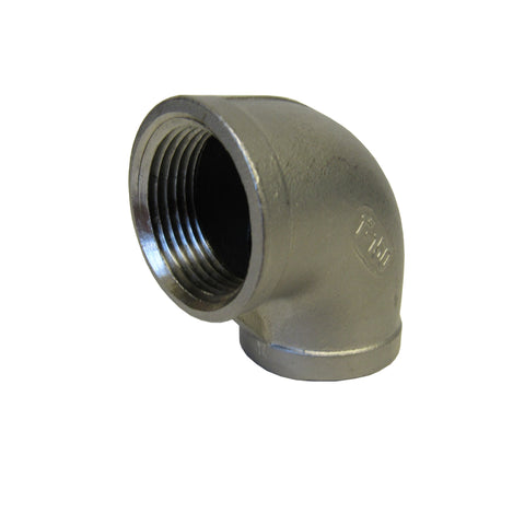 304 Stainless Steel 90 Degree Elbow, Class 150, 1-1/4 Inch NPT Thread