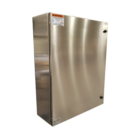 Tecnomatic Stainless Steel Control Panel Enclosure, 48 X 32 X 12 With Dead Front and Back Plate, 28260-SS