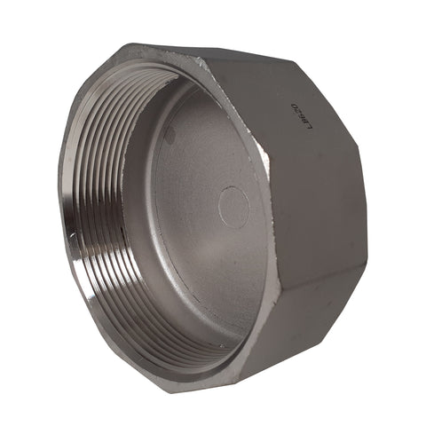 3 Inch NPT Threaded Stainless Steel Cap, 304 SS, 150#