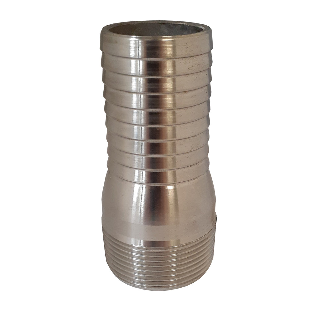 1 Inch 304 Stainless Steel King Combination (KC) Nipple (MNPT X Hose Barb)