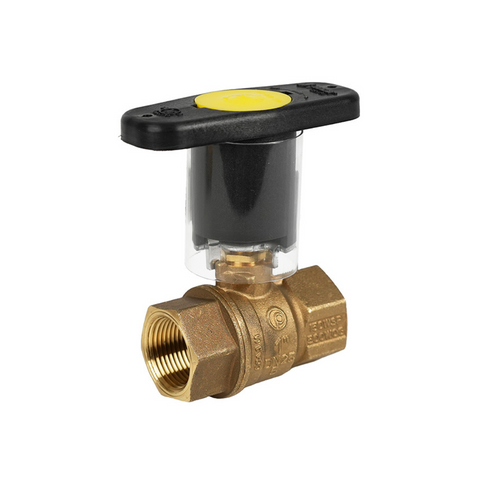 Jomar 100-404SSGIH 3/4 Inch Lead Free Brass Ball Valve, 2 Piece, Full Port, Threaded Connection, SS Ball & Stem, Insulated Handle, 600 WOG - Carton of 12