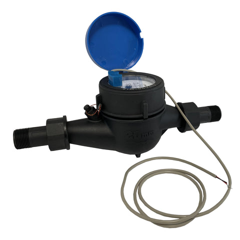 PRM 3/4 Inch Multi-Jet Nylon Totalizing Water Meter with Pulse Output, EPDM Seals