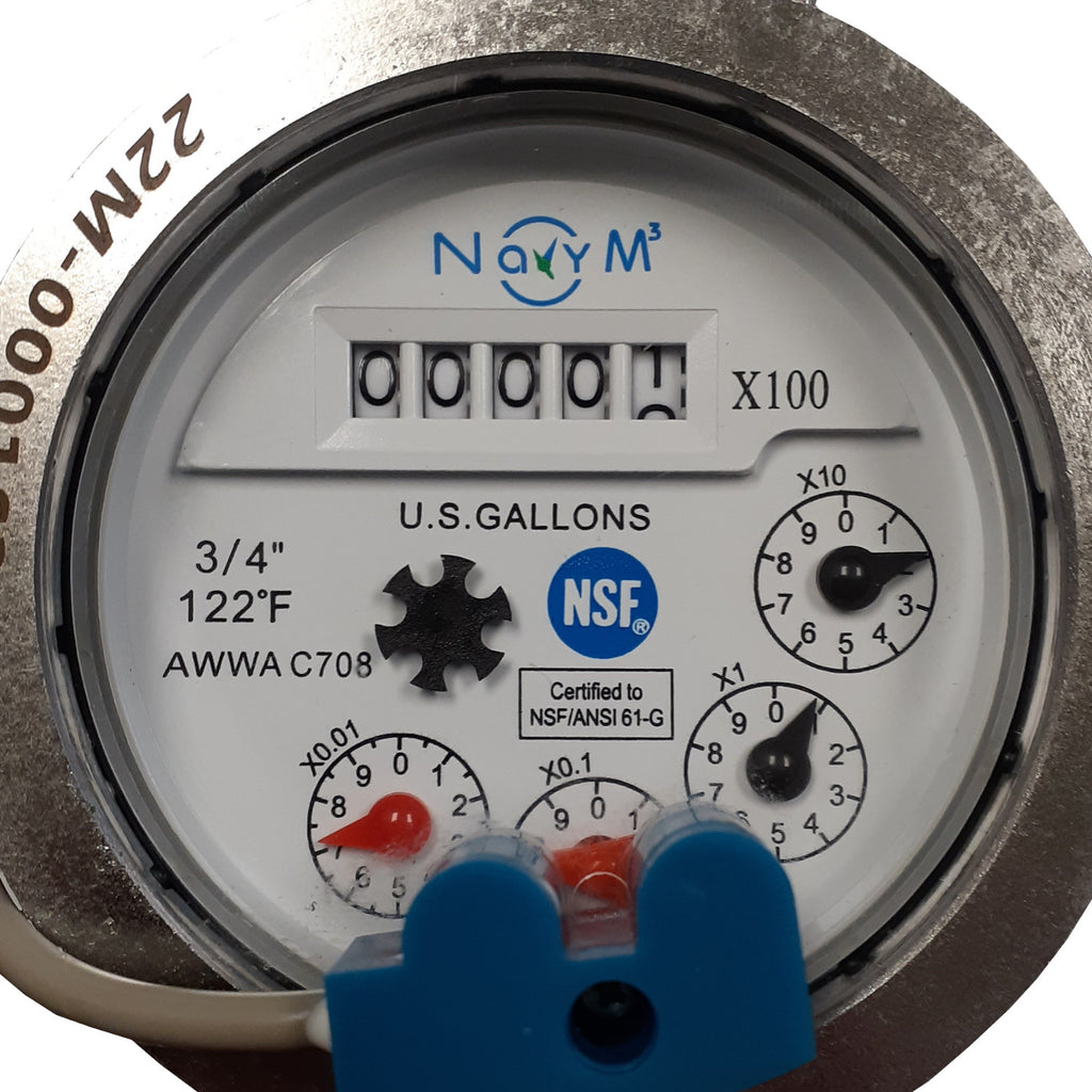 NSF 61 Certified 3/4 Inch NPT Stainless Steel Multi-Jet Totalizing Water Meter with Pulse Output