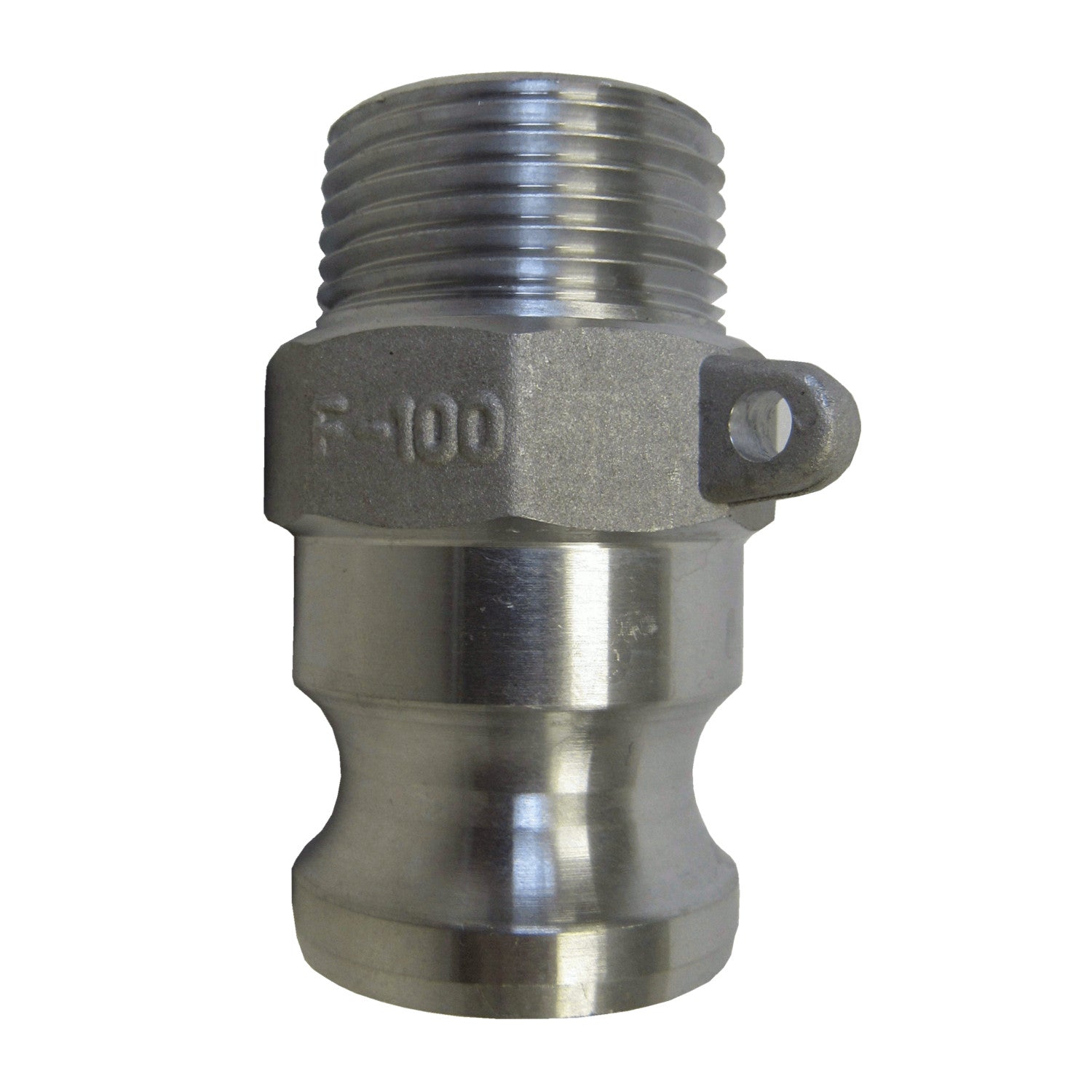 Aluminum Cam & Groove Fitting F125 Male Camlock X Male NPT Thread - 1-1/4 Inch