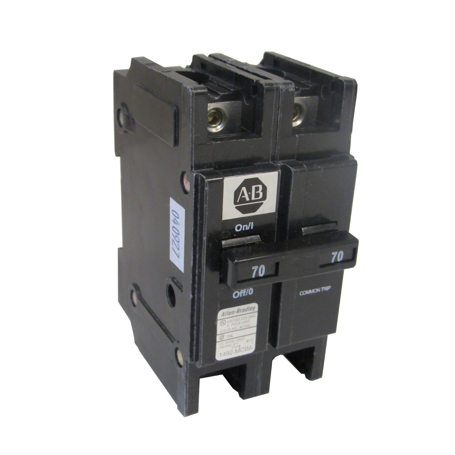 Allen Bradley 1492-MCAA220 Circuit Breaker, 2 Pole, 20 Amp