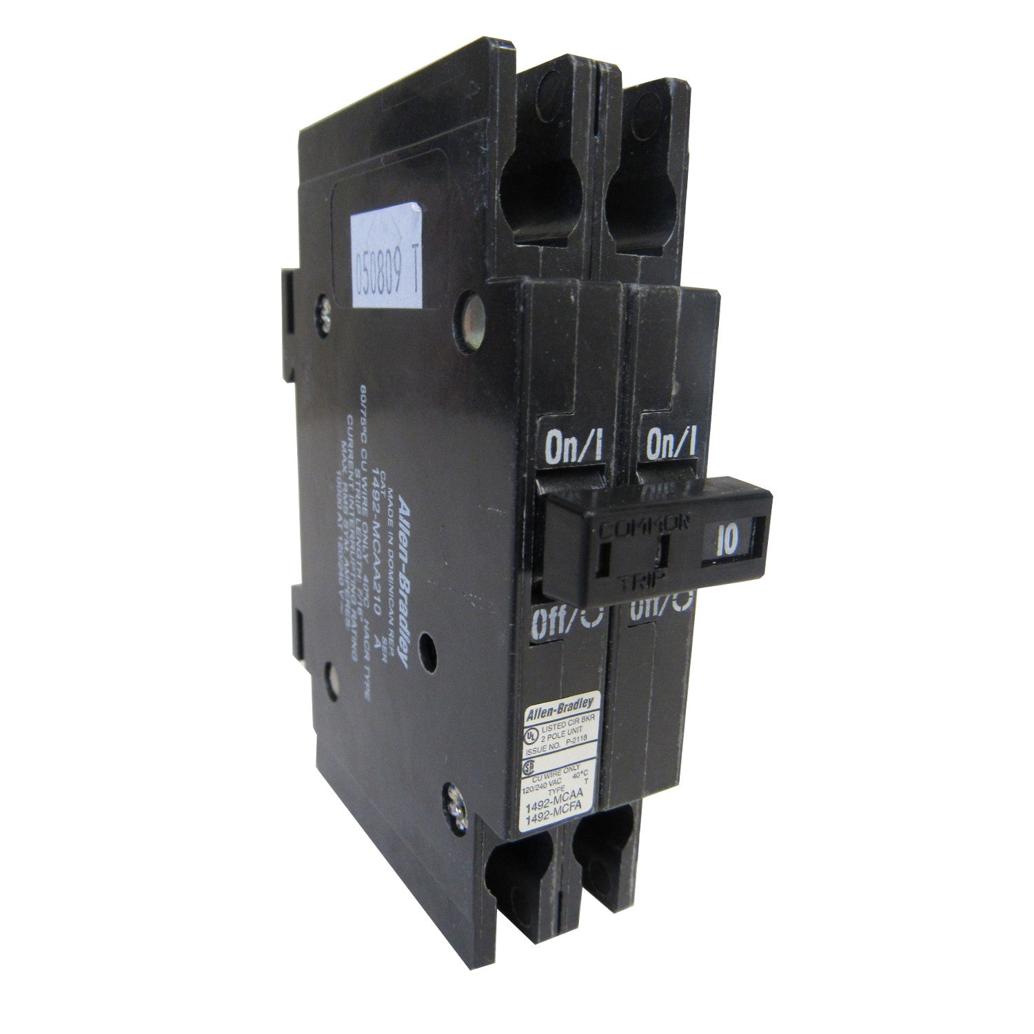 Allen Bradley 1492-MCAA215 Circuit Breaker, 2 Pole, 15 Amp