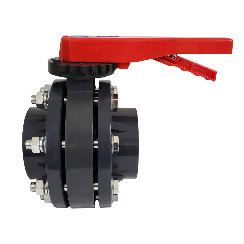 ERA Sch 80 PVC 4 Inch Butterfly Valve Kit, With Flanges and Hardware