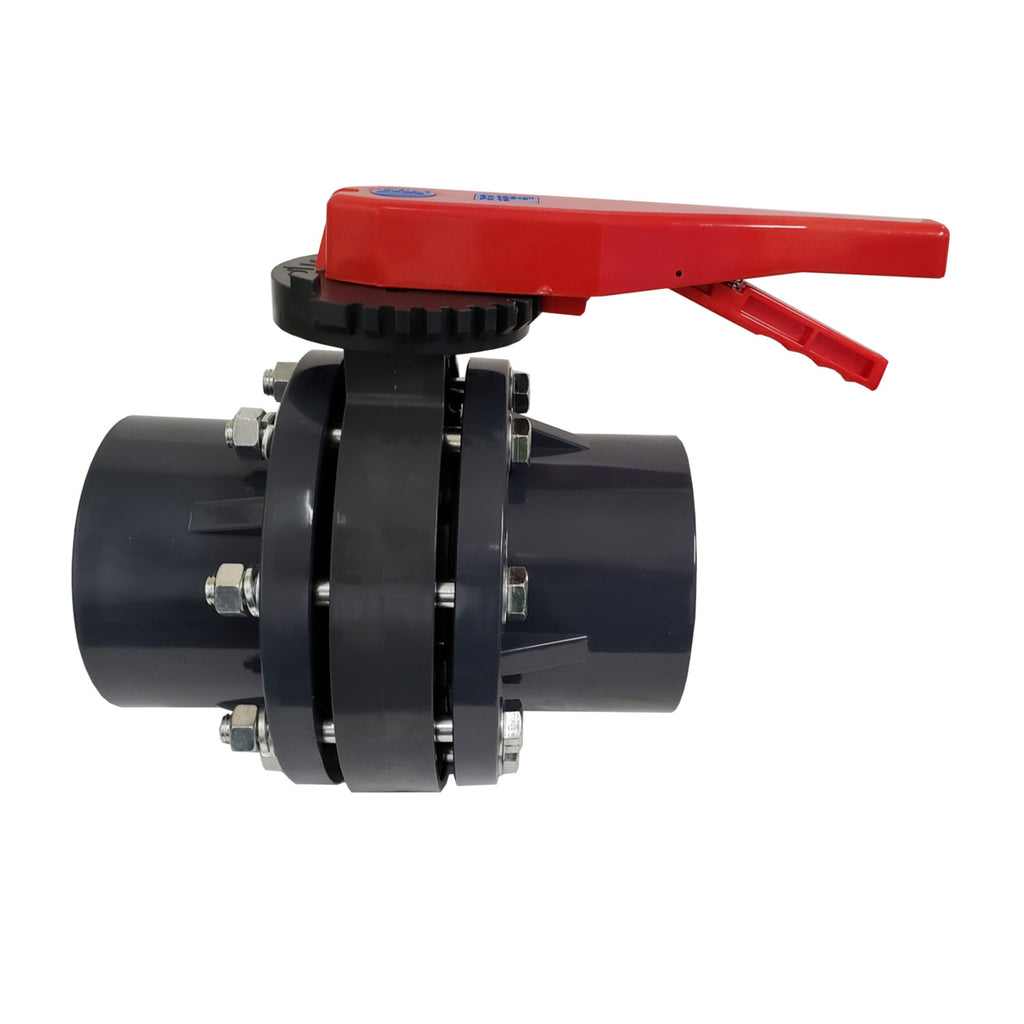 ERA Sch 80 PVC 6 Inch Butterfly Valve Kit, With Flanges and Hardware
