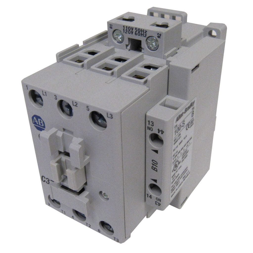 Allen-Bradley100-C37D10 IEC Standard Contactor, 37 Amp, 120VAC Coil