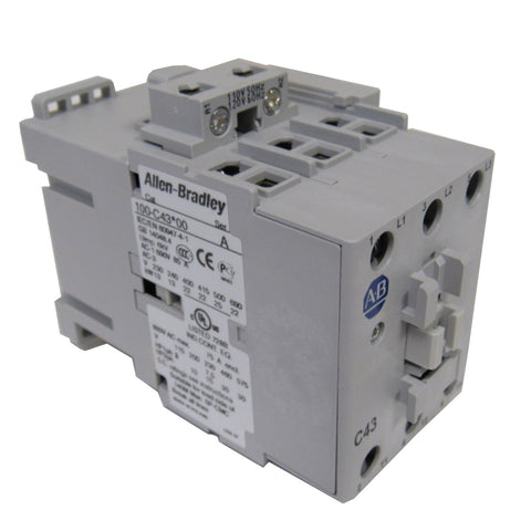 Allen-Bradley100-C43J10 IECStandard Contactor, 43 Amp, 24VAC Coil
