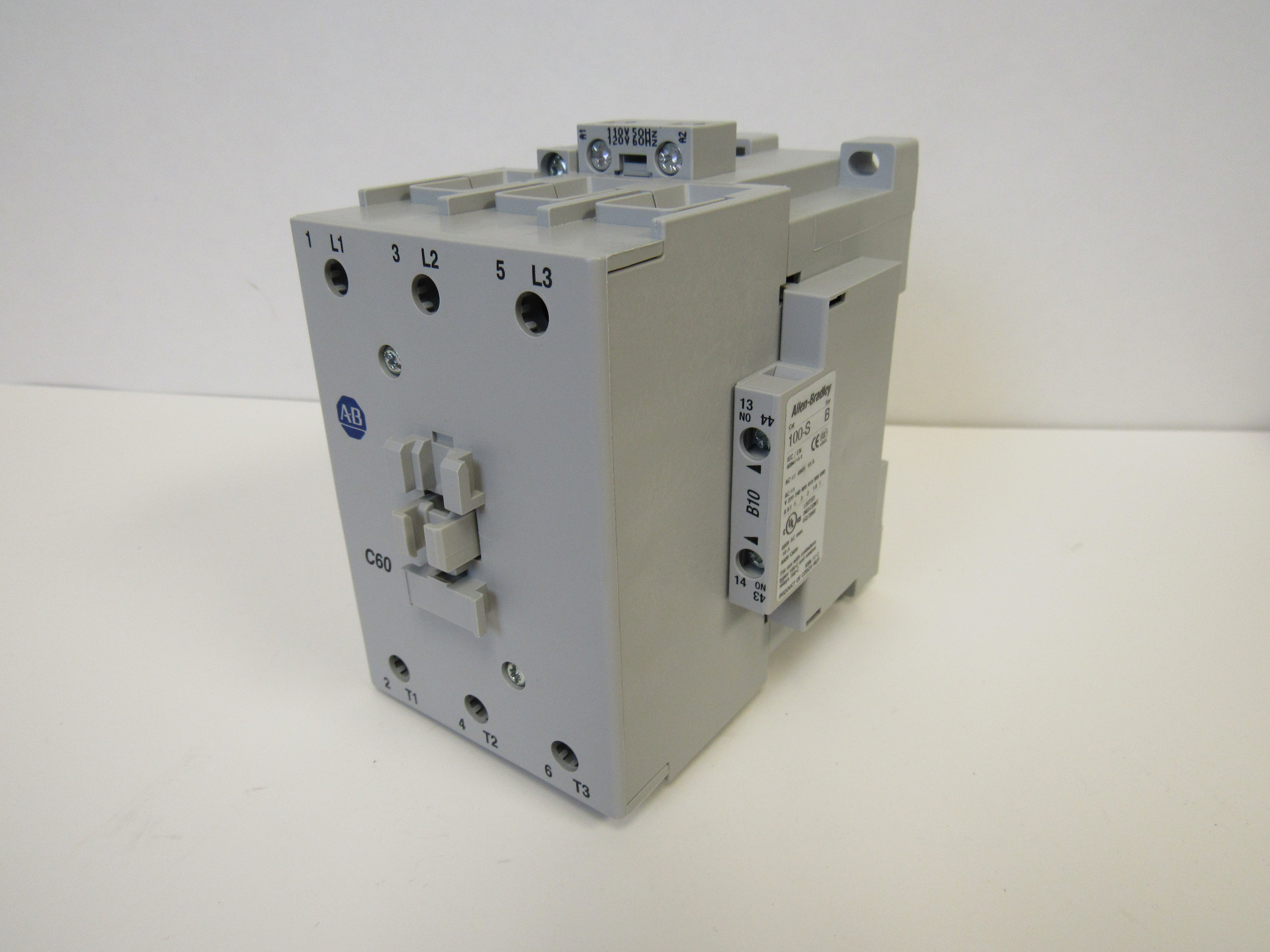 Allen-Bradley 100-C60D10 IEC Standard Contactor, 60 Amp, 120VAC Coil