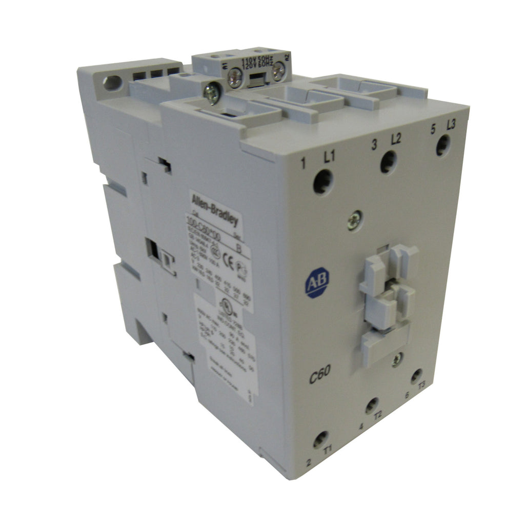 100-C60D10 Allen-Bradley IEC Contactor, 60 Amp, 120VAC Coil
