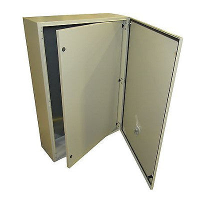 Tecnomatic Panel Enclosure, 24 X 24 X 10 with Dead Front and Back Plate, Powder Coated, 28177-PD
