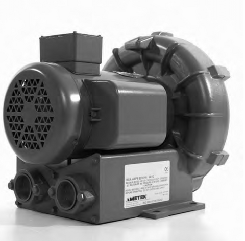 AMETEK Rotron DR454 Regenerative Blower, 1.5 HP
