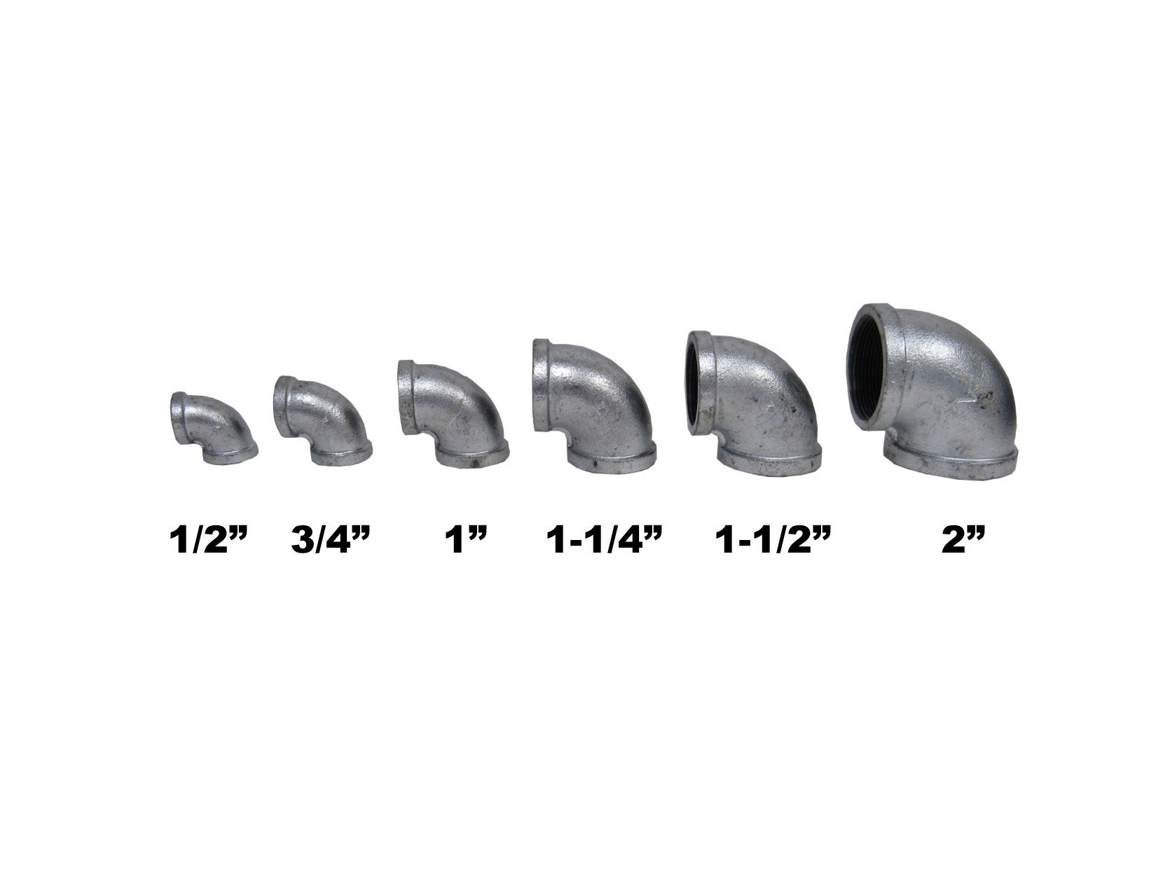 Galvanized 90 Degree Elbow, 1 Inch Female NPT Thread