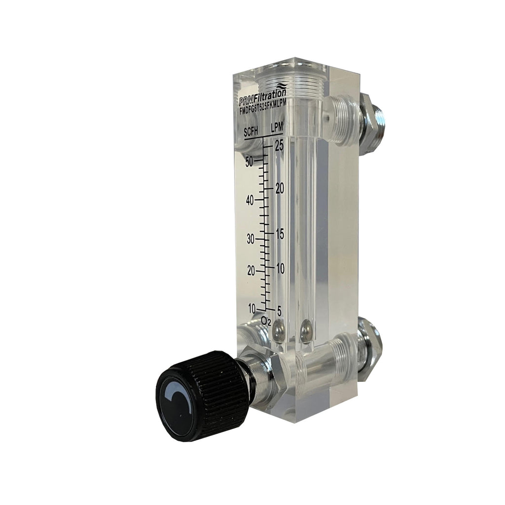 PRM FMDFG6T525FKMLPM 5-25 LPM Oxygen Rotameter Flow Meter with Integra