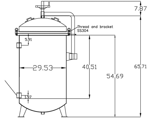 PRM Filtration HP500RDL Liquid Phase Carbon Vessel