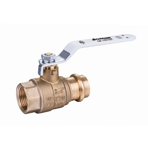 Jomar 150-565G 1 Inch Lead Free Brass Ball Valve, 4 Piece, Full Port, Press x FIP Connection, 250 WOG - Carton of 8