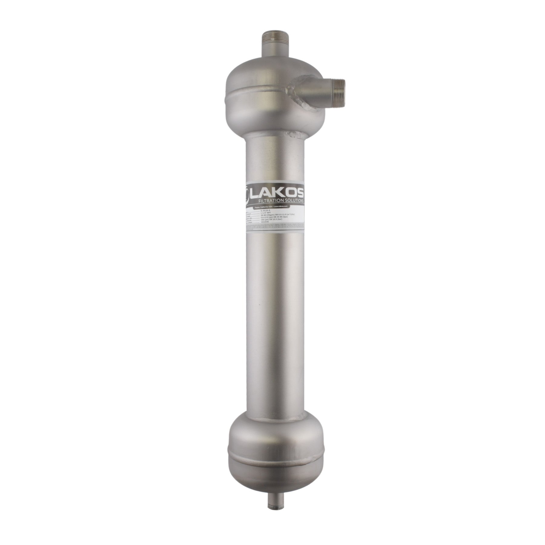 Lakos Filtration ILS-0075 Stainless Steel Centrifugal Separator, 10-20 GPM