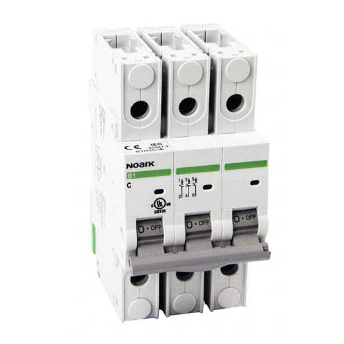 Noark B1N3D10 Miniature Circuit Breaker - 3 Pole - 240VAC - 10 Amp