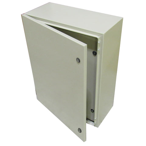 Tecnomatic Panel Enclosure, 24 X 24 X 10 with Dead Front and Back Plate, Powder Coated, 28177-PD