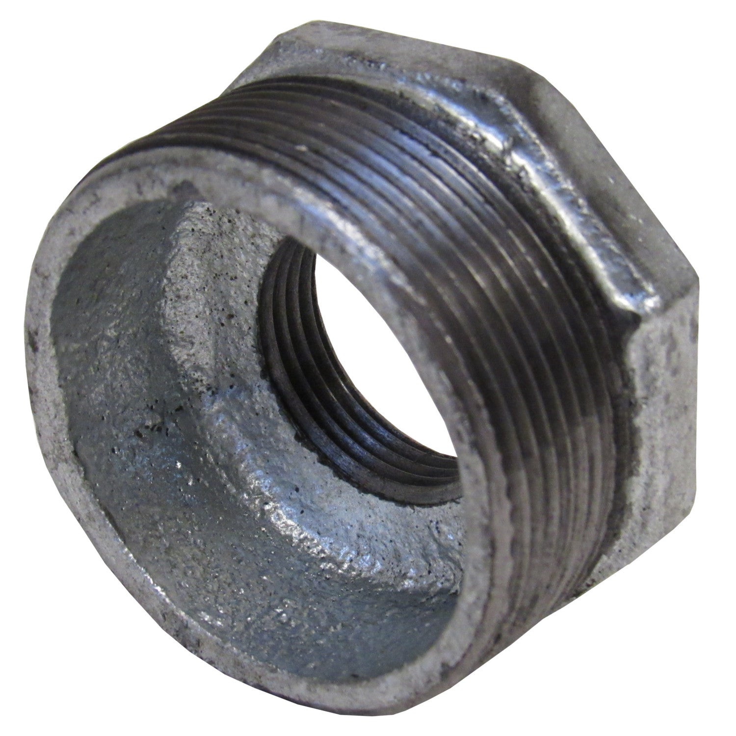 Galvanized Reducing Bushing, 1-1/2 Inch x 3/4 Inch NPT Thread