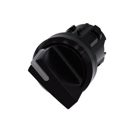 Siemens 3SU1002-2BF10-0AA0 Plastic On/Off Selector Switch, Illuminable, 22mm, Round, 2 Position, Black