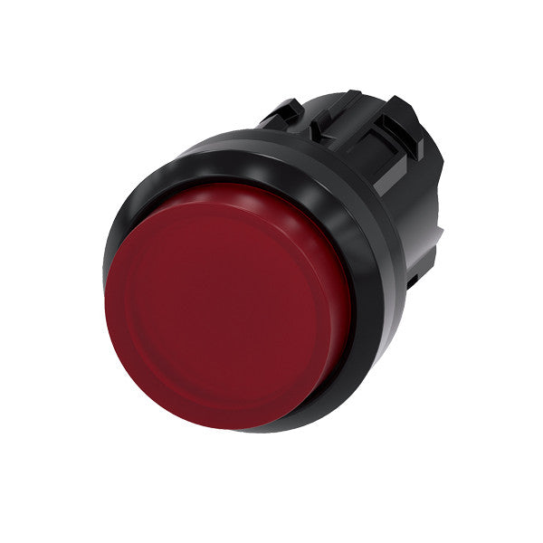 Siemens 3SU1001-0BB20-0AA0 Illuminated Red Reset Push Button, Momentary Action