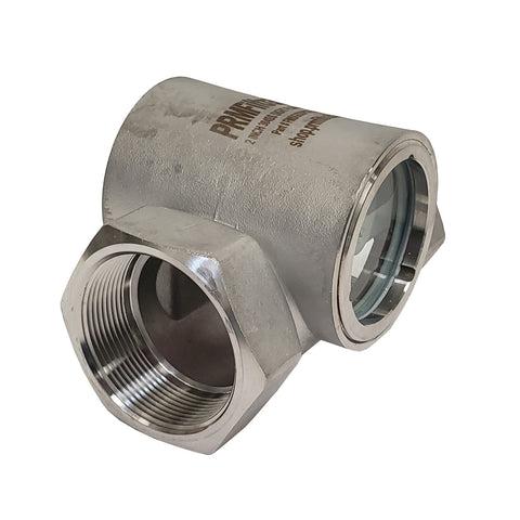 PRM Sight Flow Indicator, 2 Inch, 304 Stainless Steel, PTFE Seal and Impeller