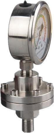 PRM 304 Stainless Steel Pressure Gauge with Stainless Steel Internals and Diaphragm Protector, 0-300 PSI, 2-1/2 Inch Dial, 1/4 Inch NPT Bottom Mount