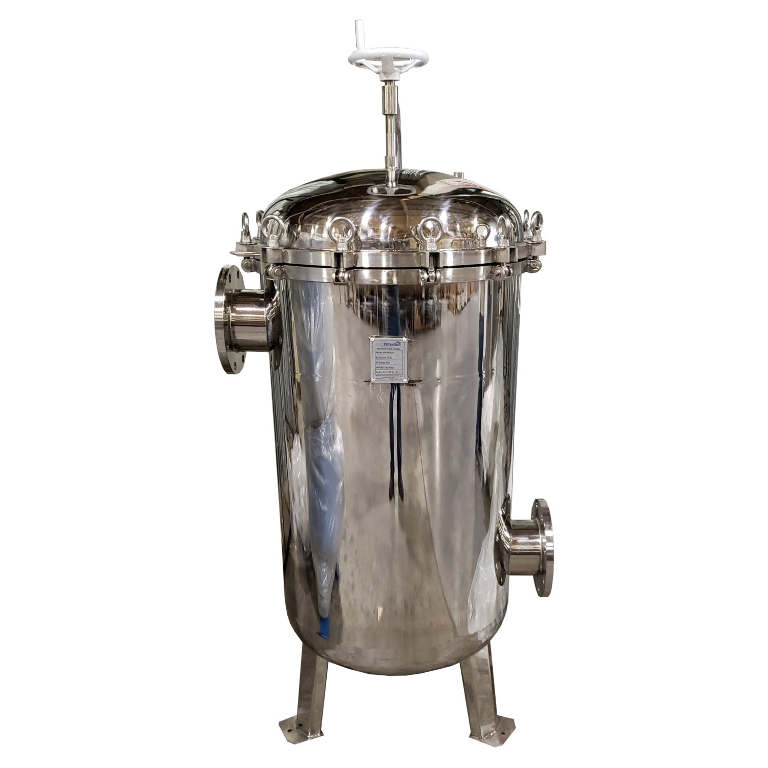 PRM #2 304 Stainless Steel 6 Bag Multi-Filter Housing, 6 Inch Flange In/Out-150 psi