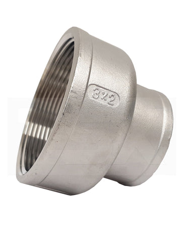 Stainless Steel 3 Inch X 2 Inch NPT Reducing Coupling, 304 SS, Class 150