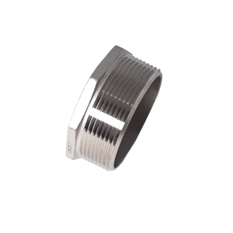 3 Inch NPT Threaded Stainless Steel Hex End Plug, 304 SS, 150#