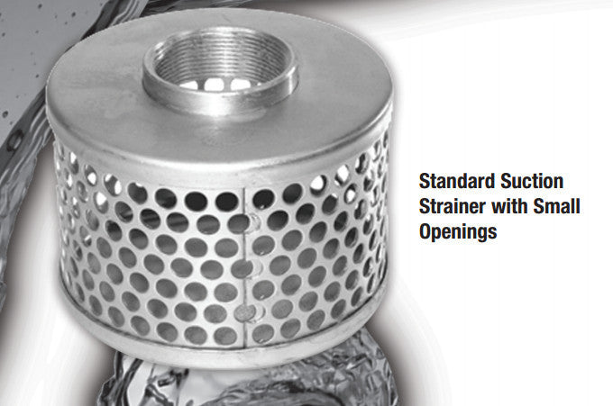 AMT C519-90 3 Inch FNPT Standard Suction Strainer with 3/8 Inch Openings