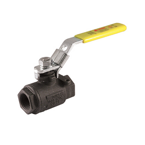 Jomar 100-978 2 Inch Carbon Steel Ball Valve 2 Piece, Full Port, Threaded Connection, 1000 WOG, Stainless Steel Ball and Stem