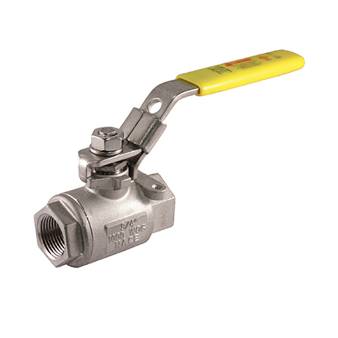 VAV 1-1/4 Inch Stainless Steel Full Port Ball Valve – 2-Pack, NPT, 1000 WOG For Water/Oil/Gas
