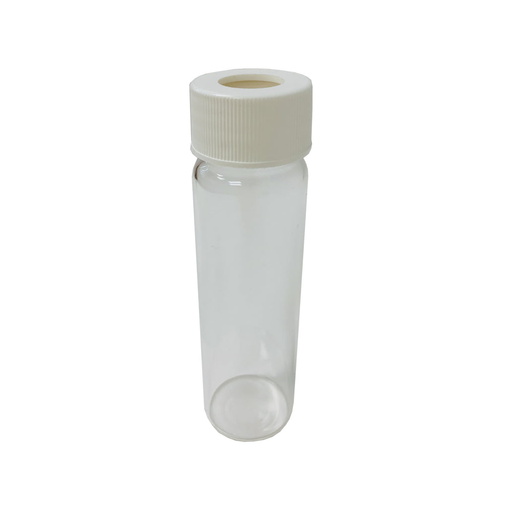 40mL Clear VOA Vial Economy Pack, Assembled w/ Open Top Bonded Septa Cap (60/cs) Greenwood Products 03-40BTS601