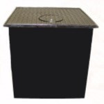 24 X 24 X 24 Inch Well Vault, Locking Lid, Bolt-Down Lid with Handle, Water Resistant