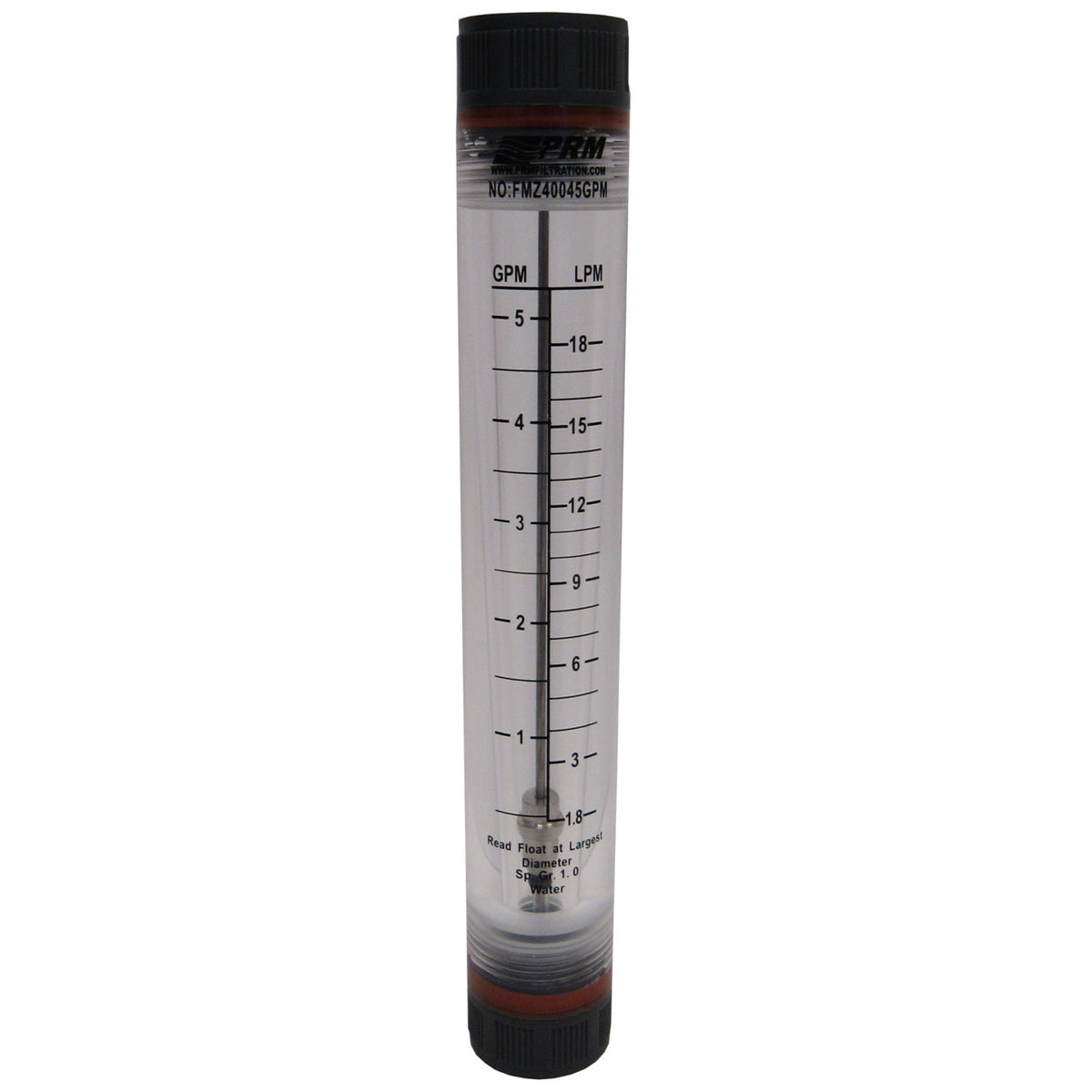 Pump Rotometer PRM FMZ40045GPM 1-5 GPM Water Rotameter Flow Meter